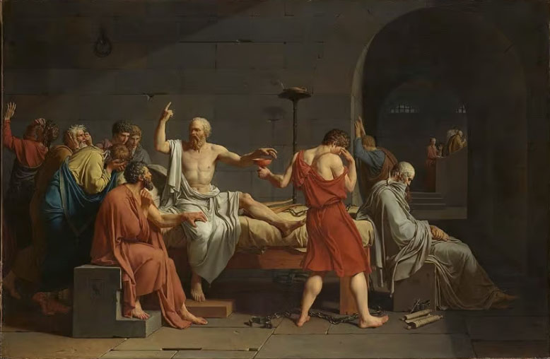 The Death of Socrates (1787) by Jacques-Louis David